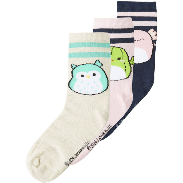 Name It Parfait Pink Jukka Squishmallows 3-Pack Socks