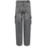 kids ONLY Dark Grey Denim Harmony Wide Cargo Carrot Jeans Noos