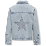 kids ONLY Light Blue Denim Carly Oversize Star Denim Overshirt 2