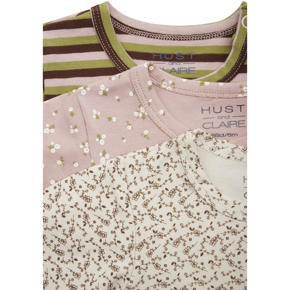 Hust & Claire Dusty Rose Baby Blue Body 3-Pak