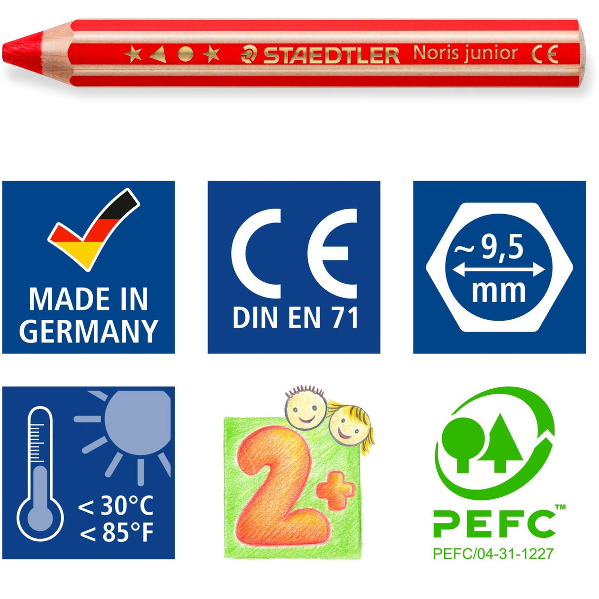 Staedtler Farveblyant Noris Junior Chunky 3In1 7