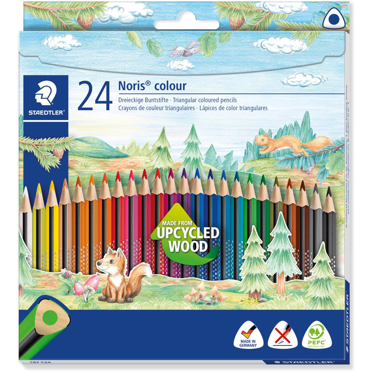 Staedtler Farveblyanter Noris Upcycled Wood Triangular