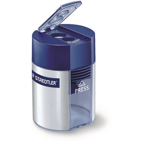 Staedtler Blyantspidser med Opsamler 2-Huls Silver/Blue