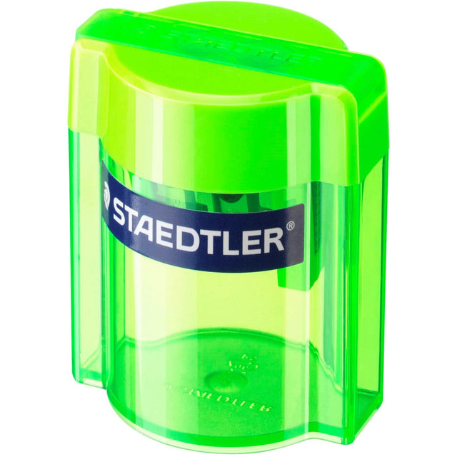 Staedtler Pencil Sharpener W/Tube Double Transparent Green