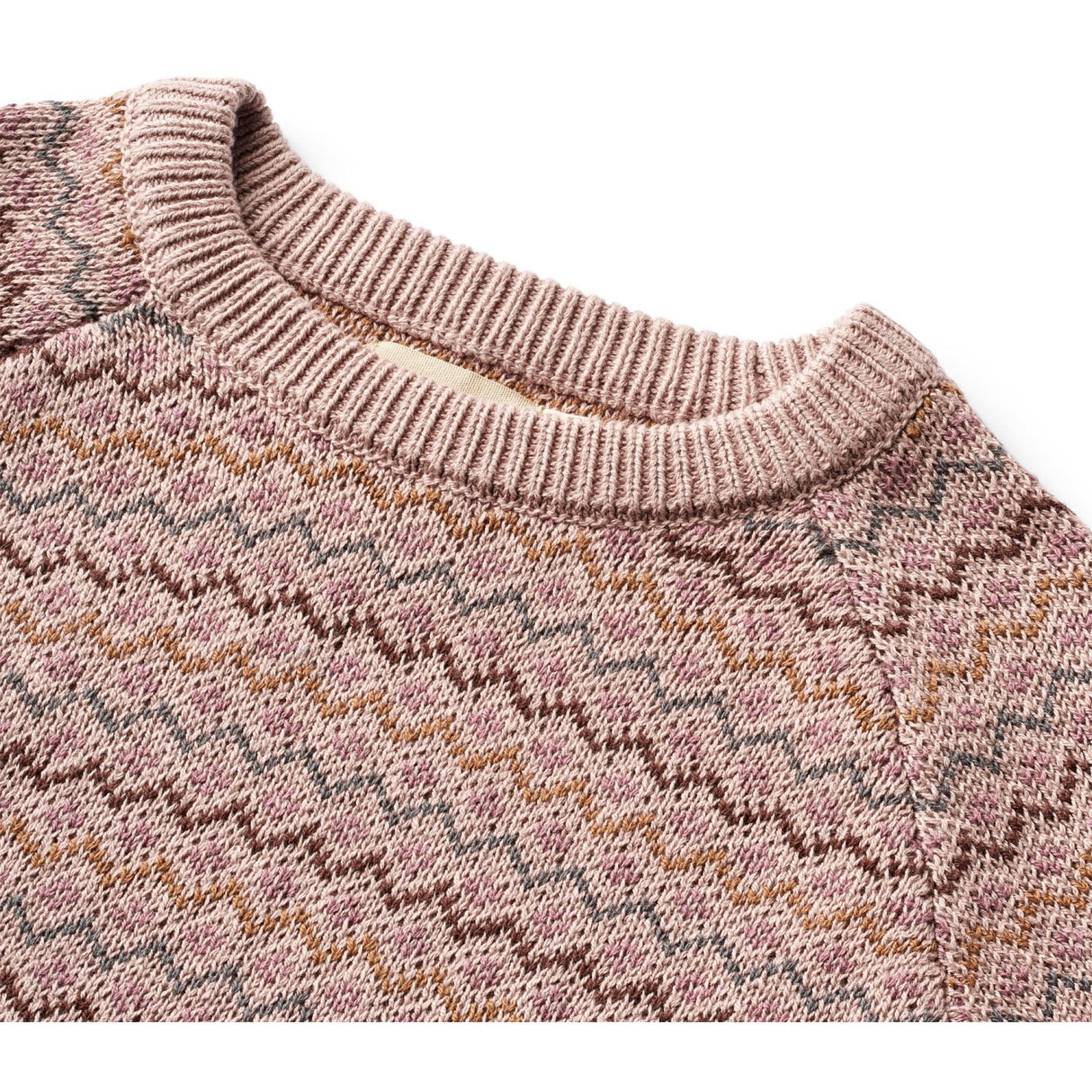 Wheat Dry Rose Jacquard Pullover Nanna