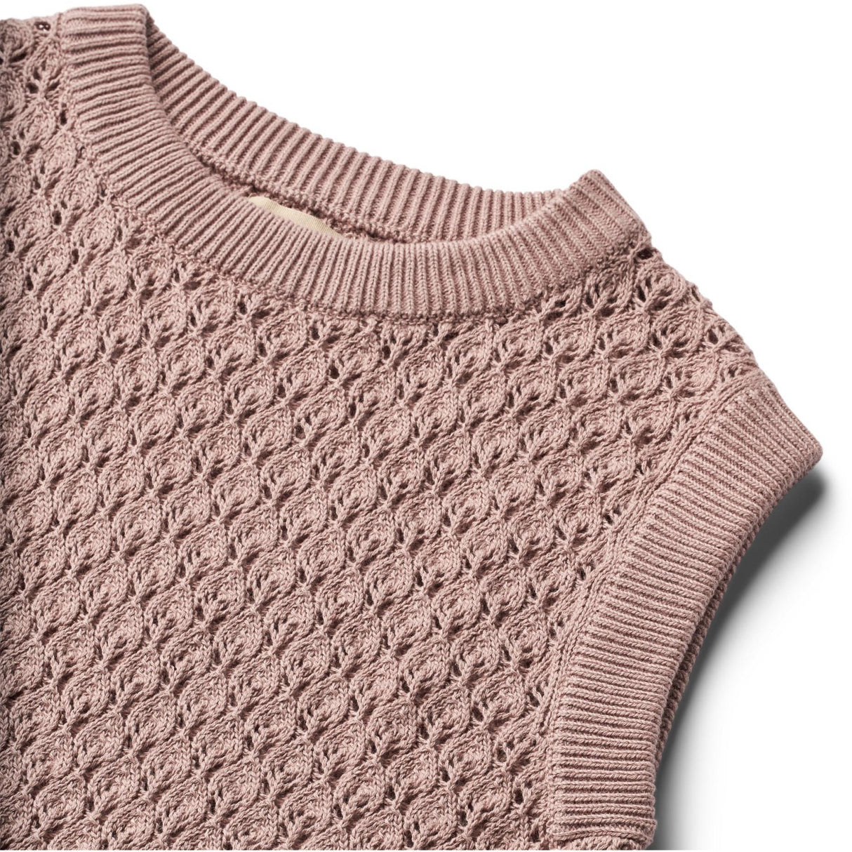 Wheat Dry Rose Strik Vest Saga