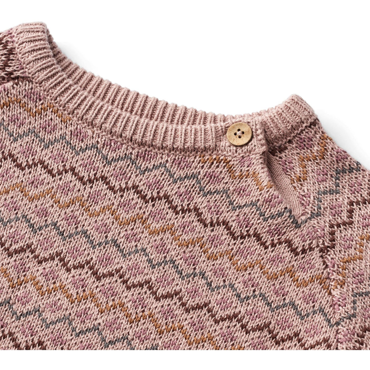 Wheat Dry Rose Jacquard Pullover Nanna