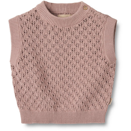 Wheat Dry Rose Knit Vest Saga