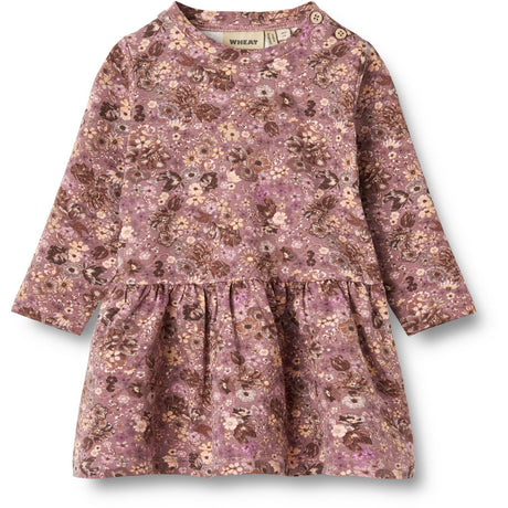 Wheat Lavender Flowers Jersey Kjole Bessie