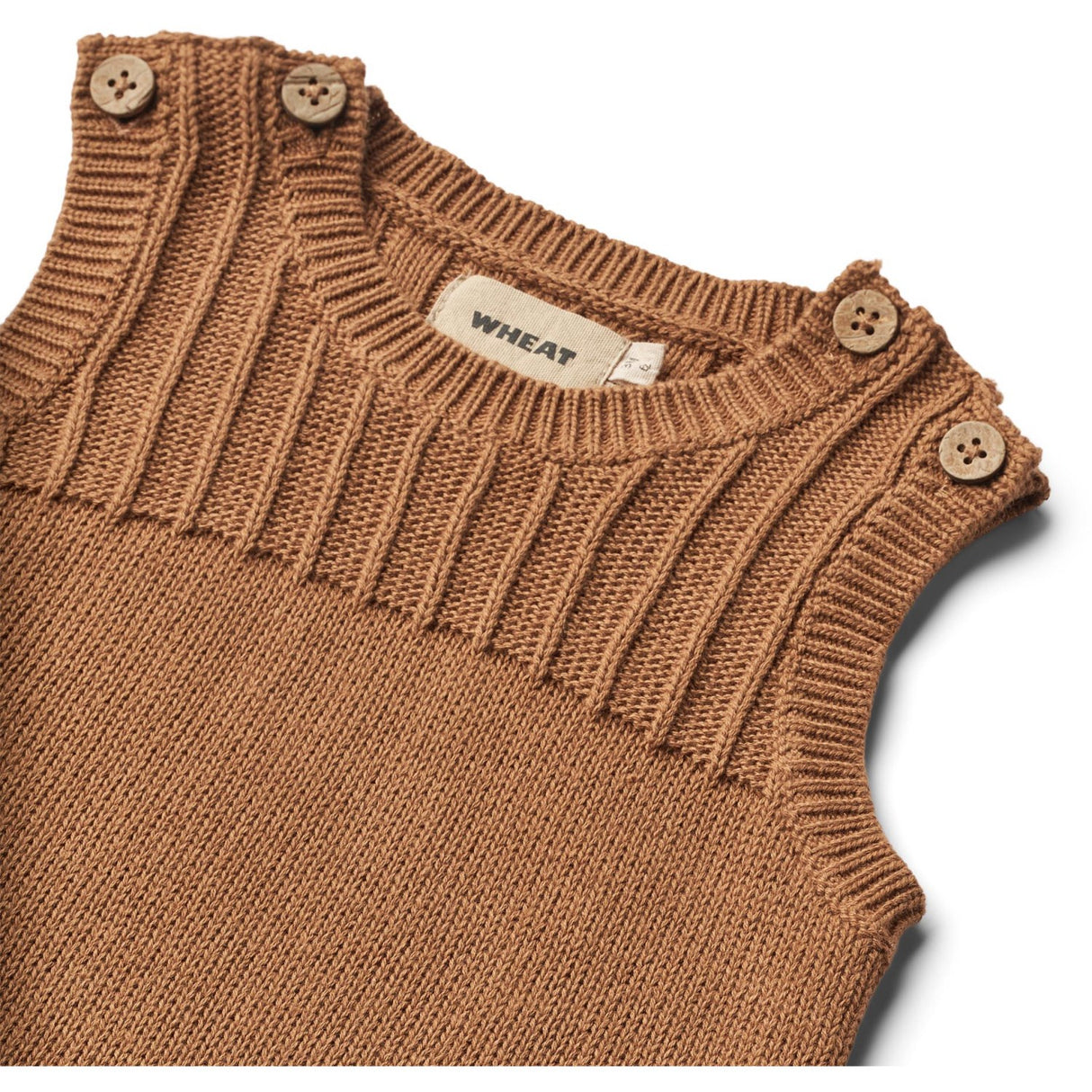 Wheat Caramel Strik Romper Vigge