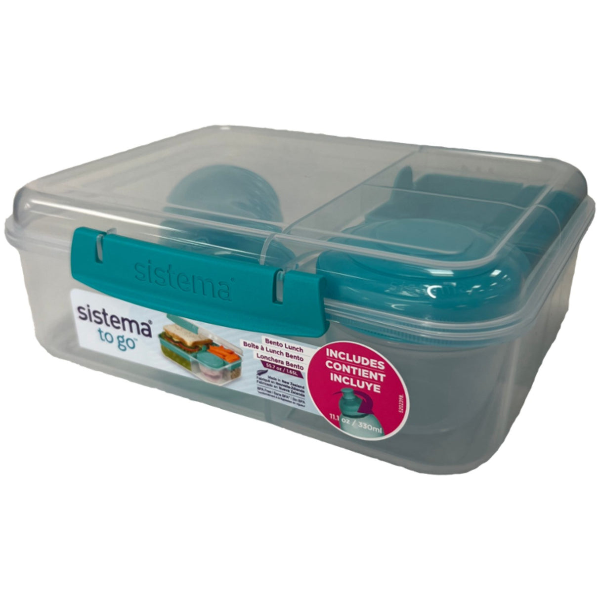 Sistema Bento Madkasse 1,65L With 330ml Drikkedunk 4