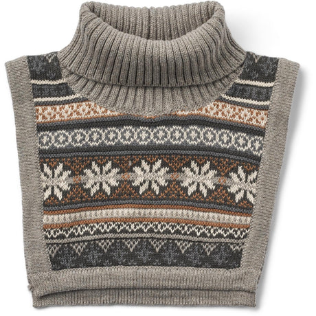 Wheat Warm Grey Melange Knitted Halsedisse Lorenz