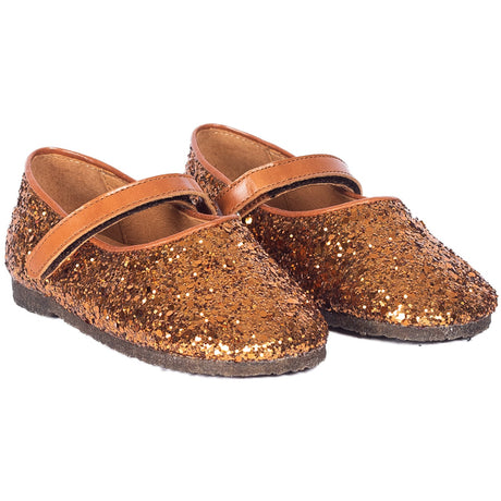 Angulus Bronze Glitter/Cognac Ballerina I Funklende Glitter