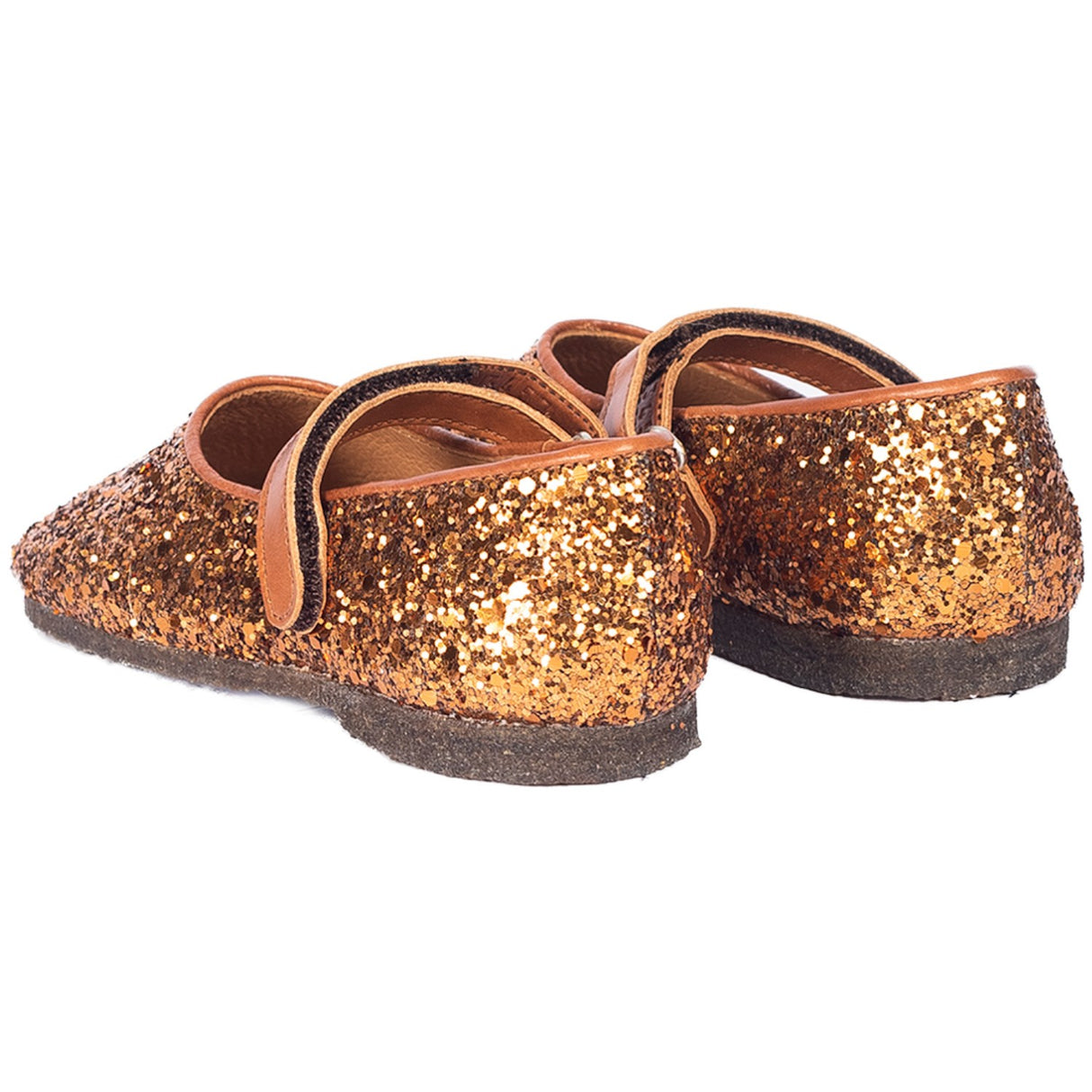 Angulus Bronze Glitter/Cognac Ballerina I Funklende Glitter