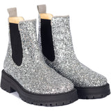 Angulus Silver Glitter/Gray/Black Glitter Chelsea Støvle På Trackål