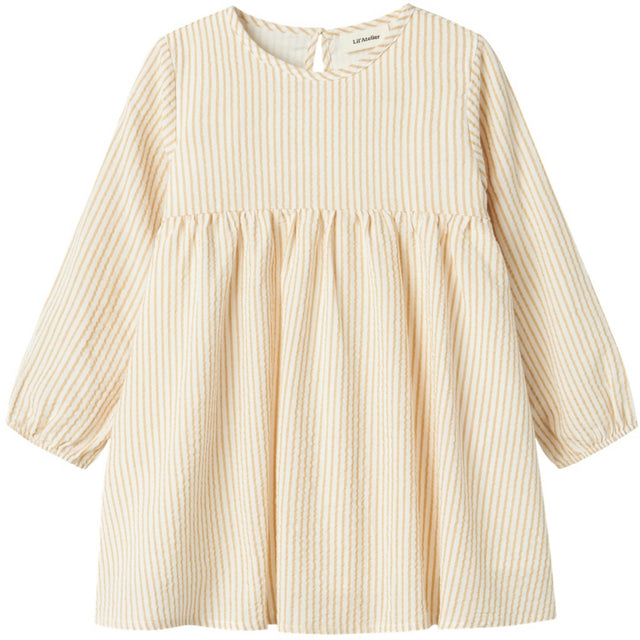 Lil'Atelier Coconut Milk Lino Loose Kjole