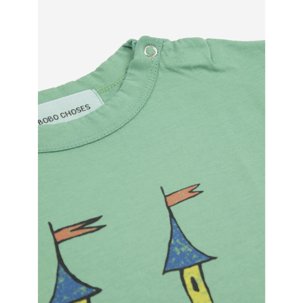 Bobo Choses Green Faraway Castle T-Shirt 2