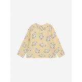 Bobo Choses Light Yellow Freedom Bird All Over Collar T-Shirt 4