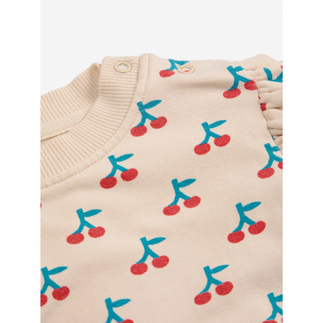 Bobo Choses White Cherry All Over Ruffle Sweatshirt