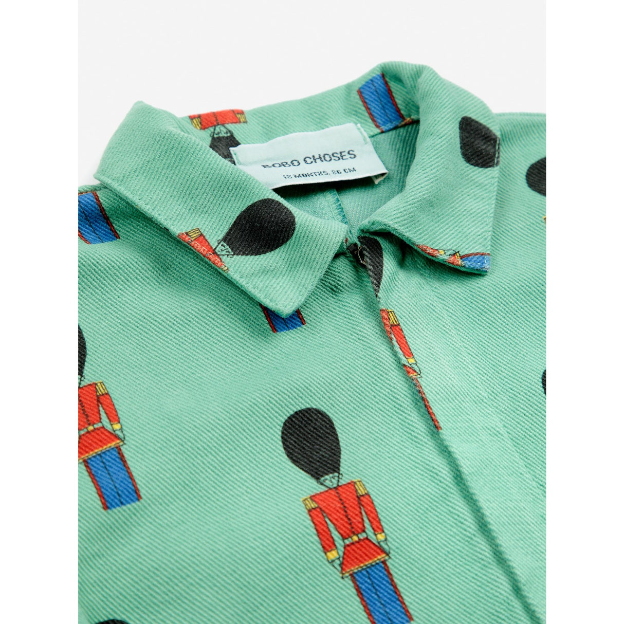 Bobo Choses Green Little Tin Soldiers All Over Woven Overall