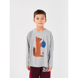 Bobo Choses Light Heather Grey Hungry Squirrel Bluse 2