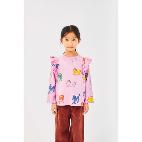 Bobo Choses Pink Wonder Horse All Over Ruffle Bluse 2