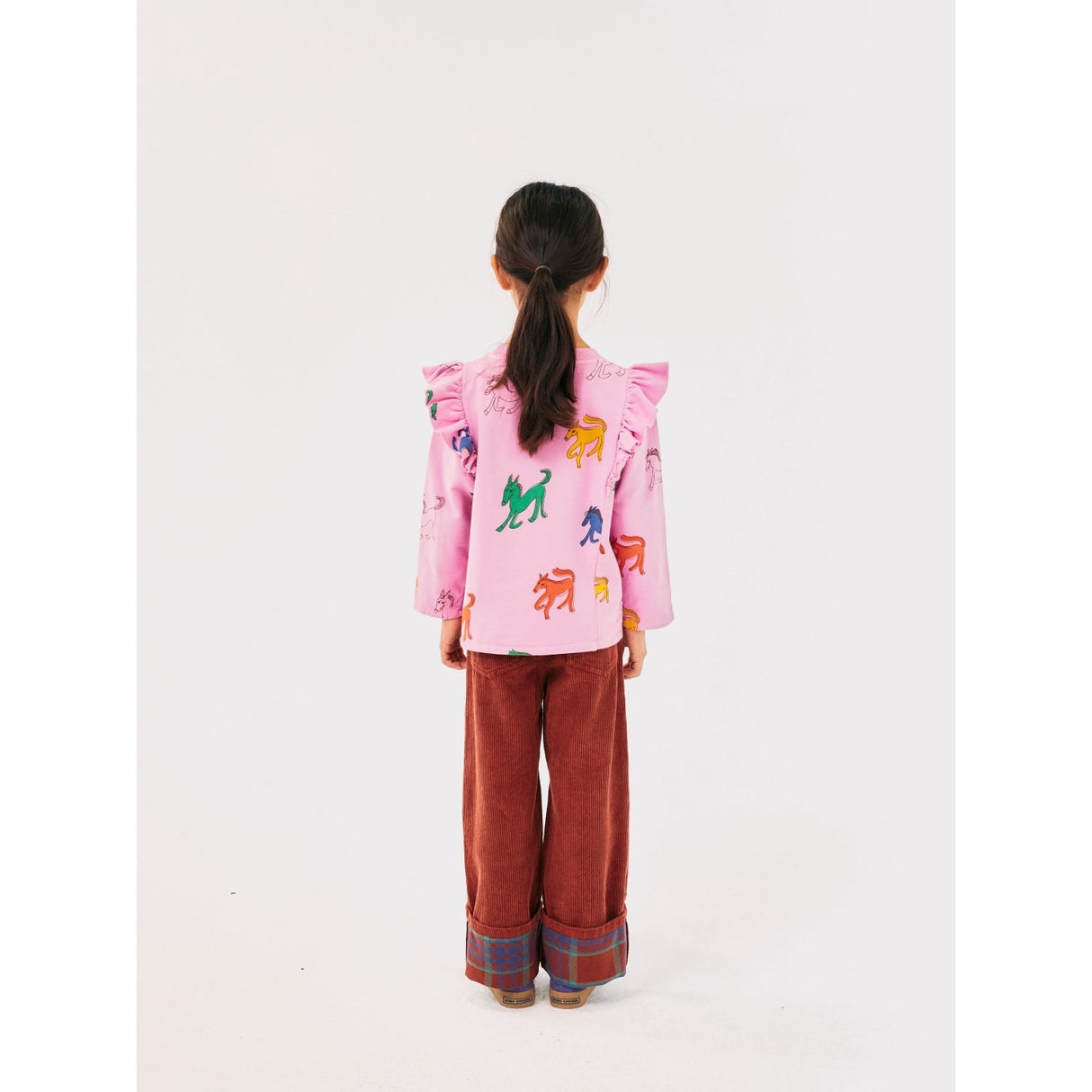 Bobo Choses Pink Wonder Horse All Over Ruffle Bluse 4