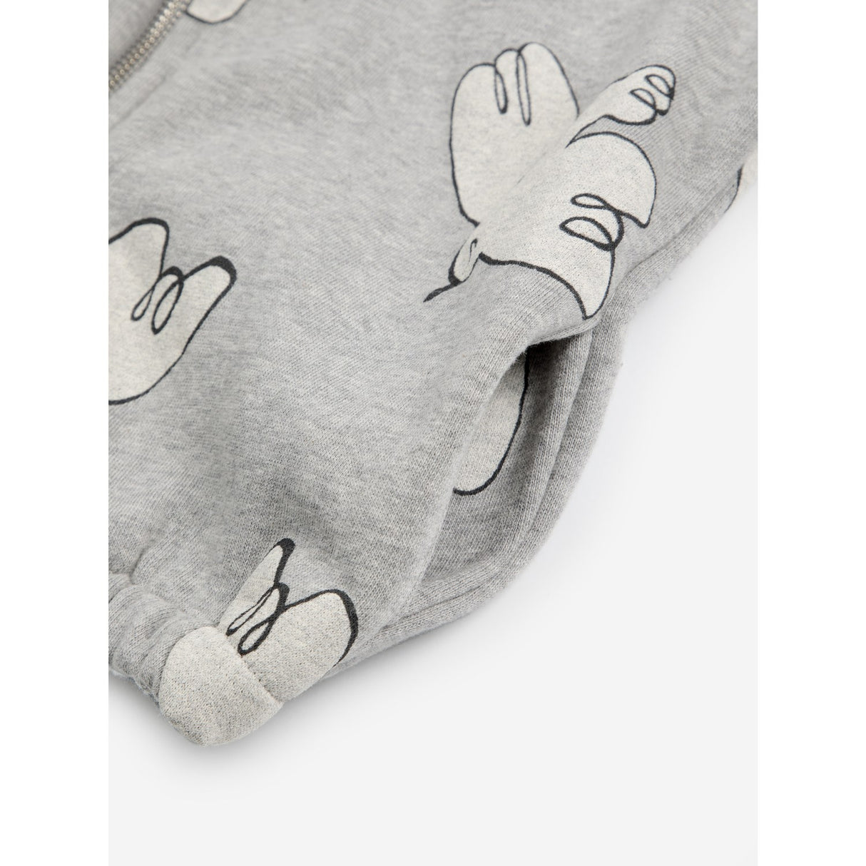 Bobo Choses Light Heather Grey Freedom Bird All Over Hættetrøje 6