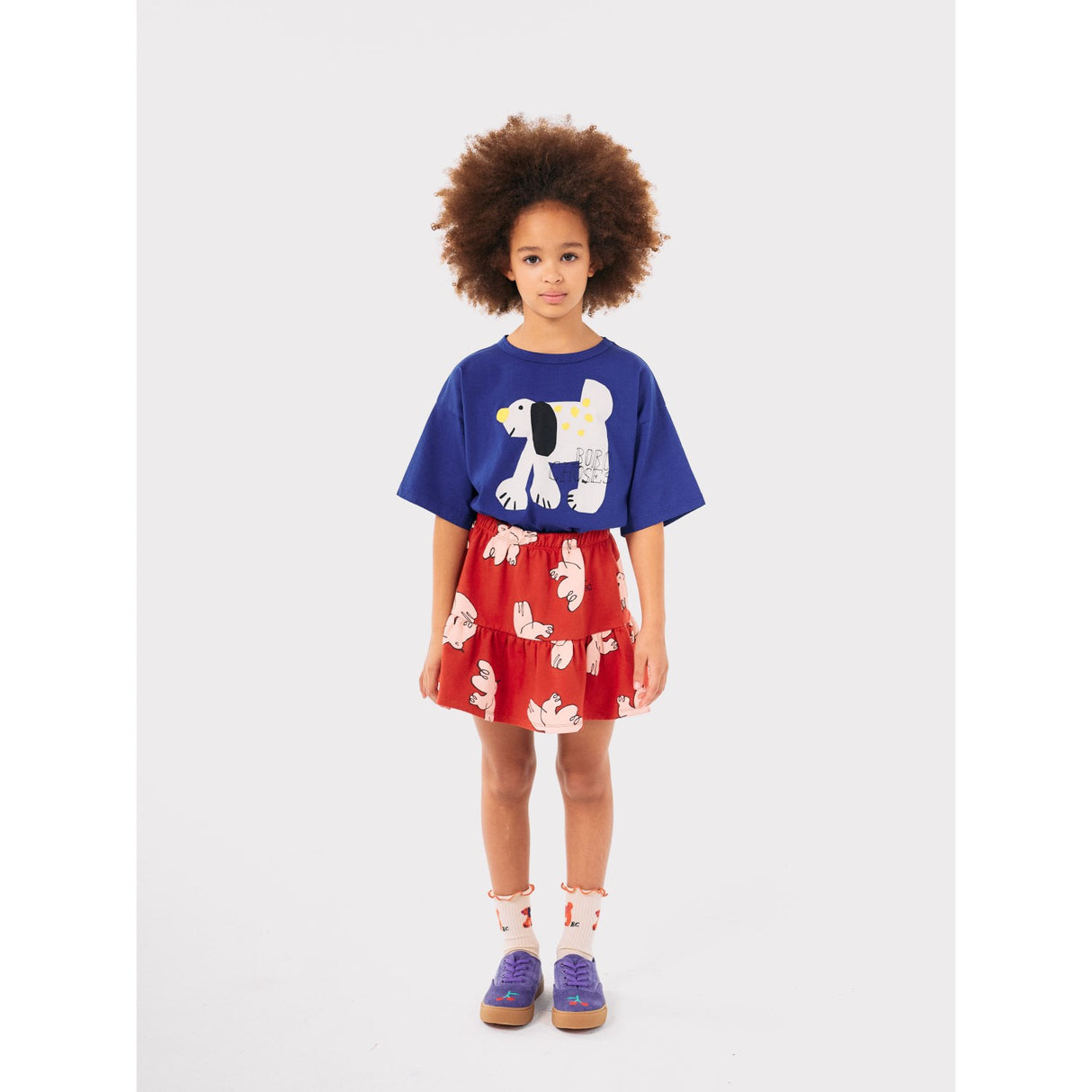 Bobo Choses Red Freedom Bird All Over Skirt 2