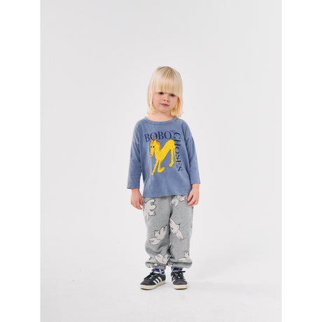 Bobo Choses Light Heather Grey Freedom Bird All Over Sweatpants 2