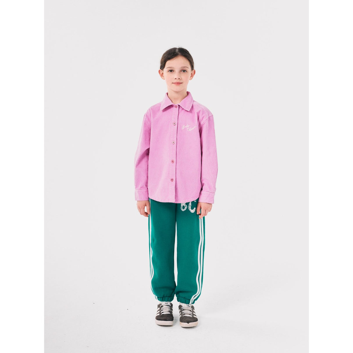 Bobo Choses Green B.C Shadow Stripes Sweatpants