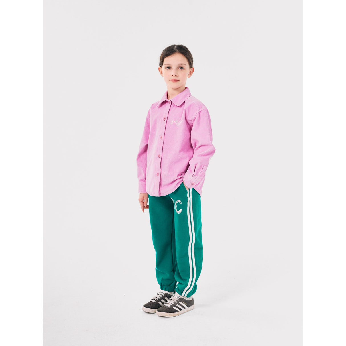 Bobo Choses Green B.C Shadow Stripes Sweatpants