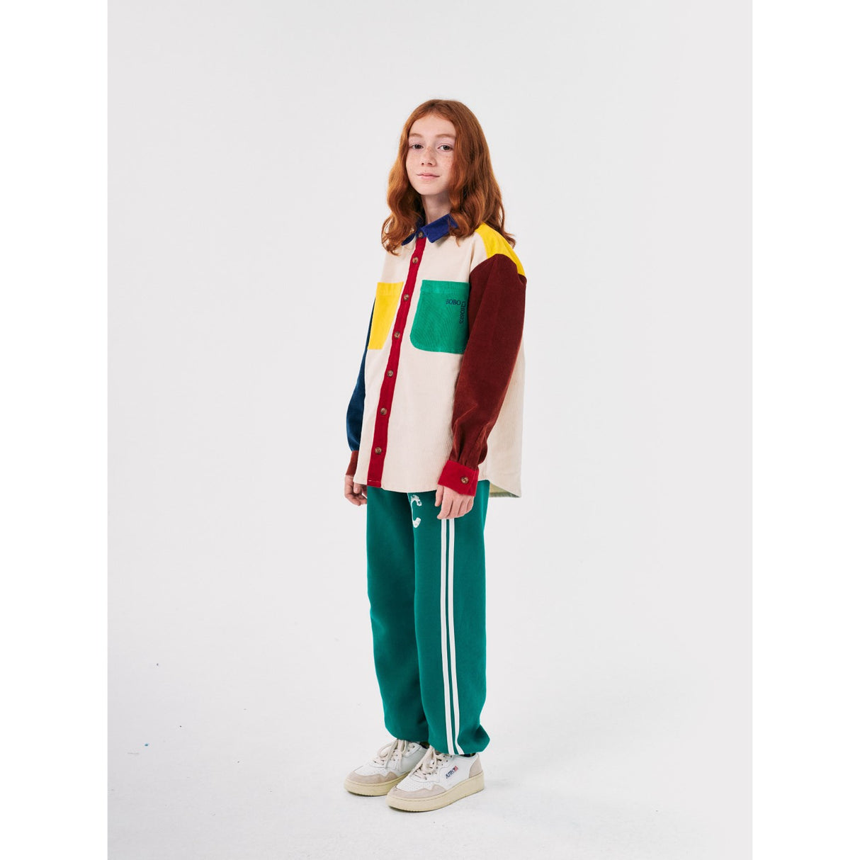 Bobo Choses Green B.C Shadow Stripes Sweatpants