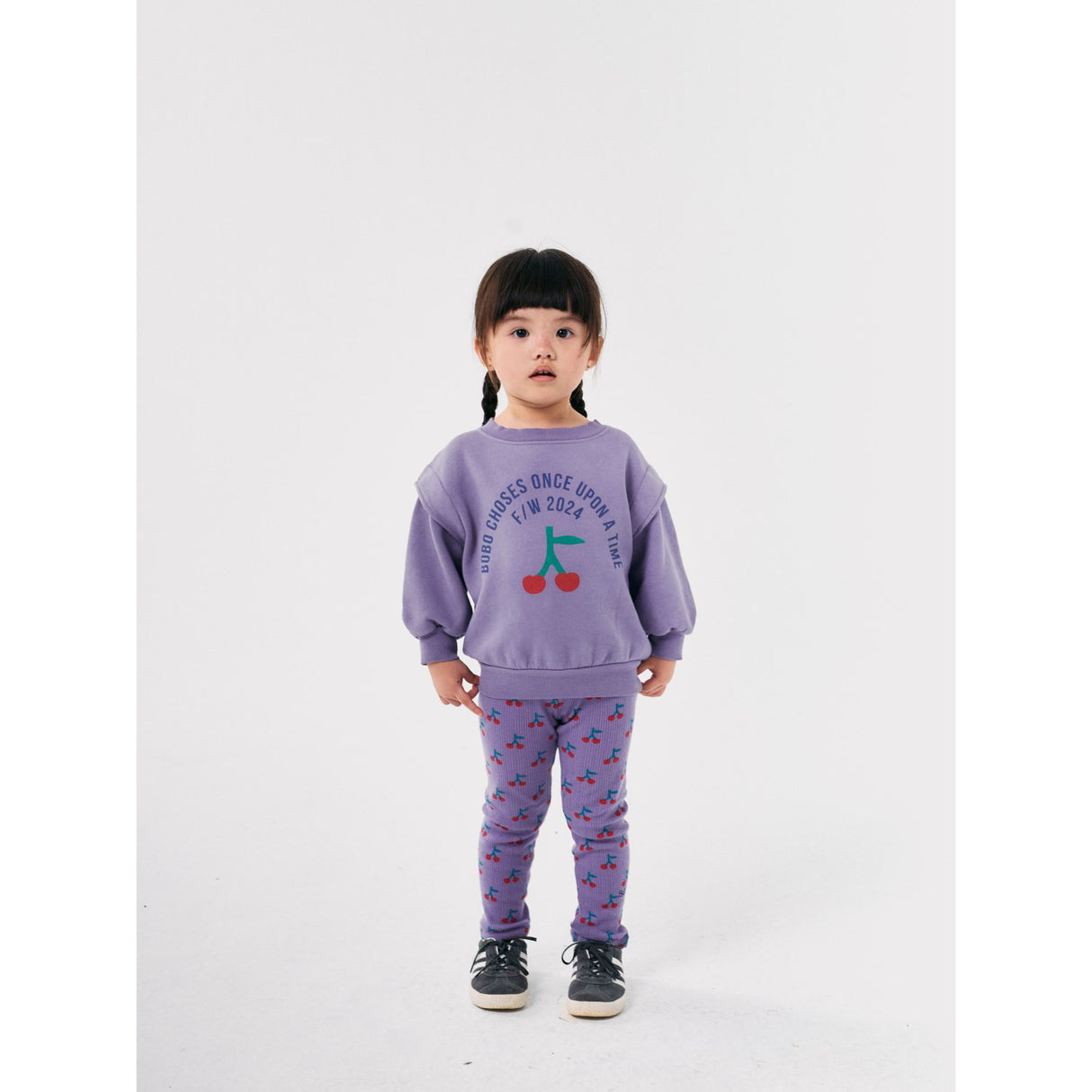 Bobo Choses Lavender Bobo Cherry All Over Leggings