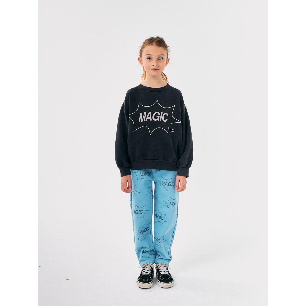 Bobo Choses Light Blue It'S Magic All Over Denim Baggy Bukser