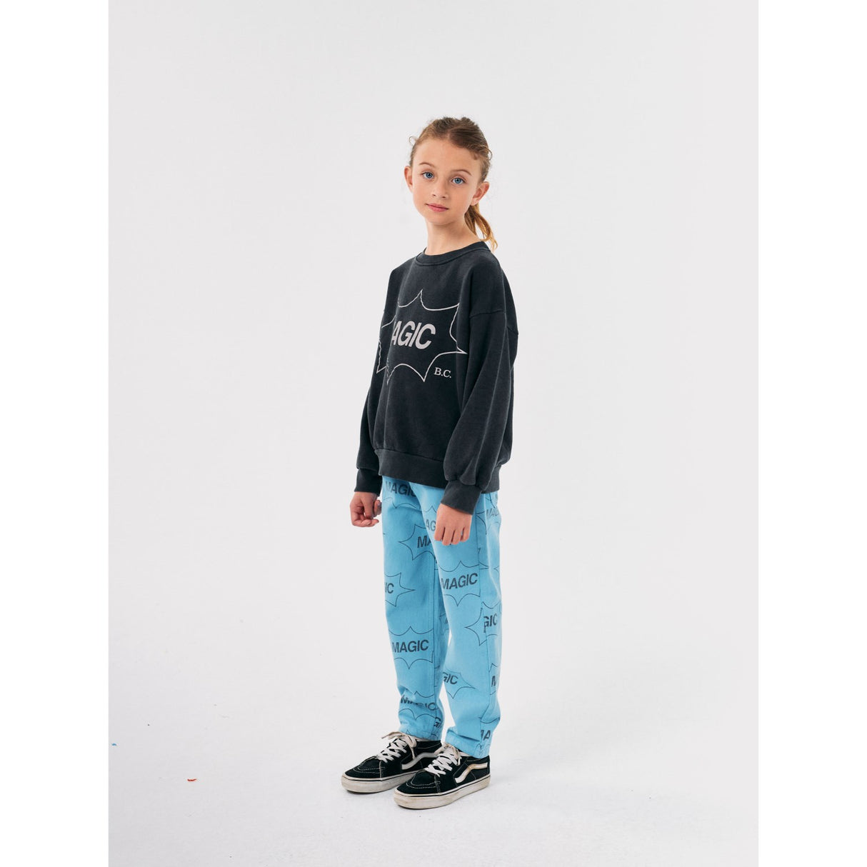 Bobo Choses Light Blue It'S Magic All Over Denim Baggy Bukser