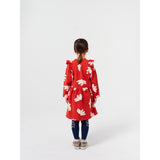 Bobo Choses Red Freedom Bird All Over Ruffle Kjole