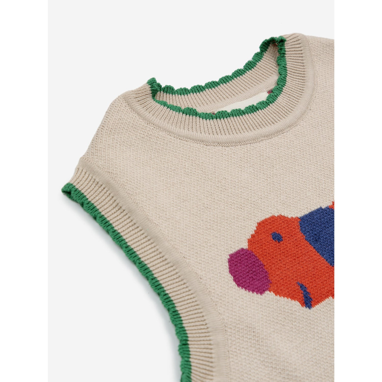 Bobo Choses Offwhite Fairy Dog Jacquard Knitted Vest 6