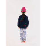 Bobo Choses Navy Blue Bobo Cherry All Over Turtle Neck Jumper 4