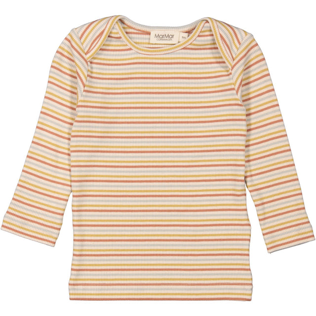 MarMar Modal Rib Autumn Stripe Mix Tor Bluse