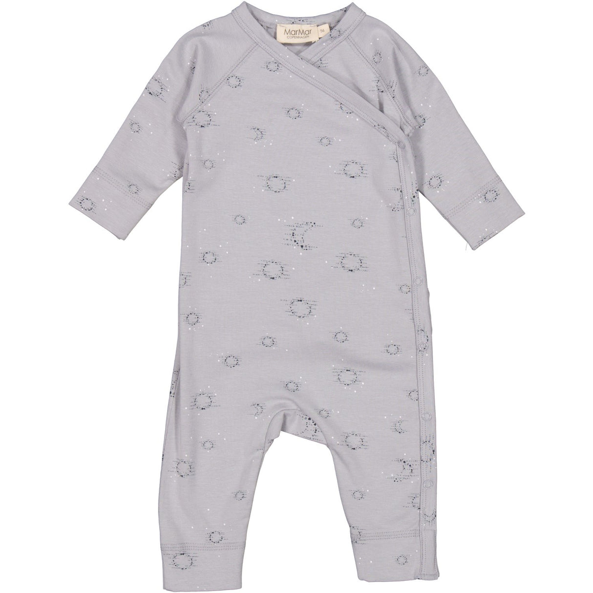 MarMar New Born Modal Smooth Print Moon Rulo Onesie