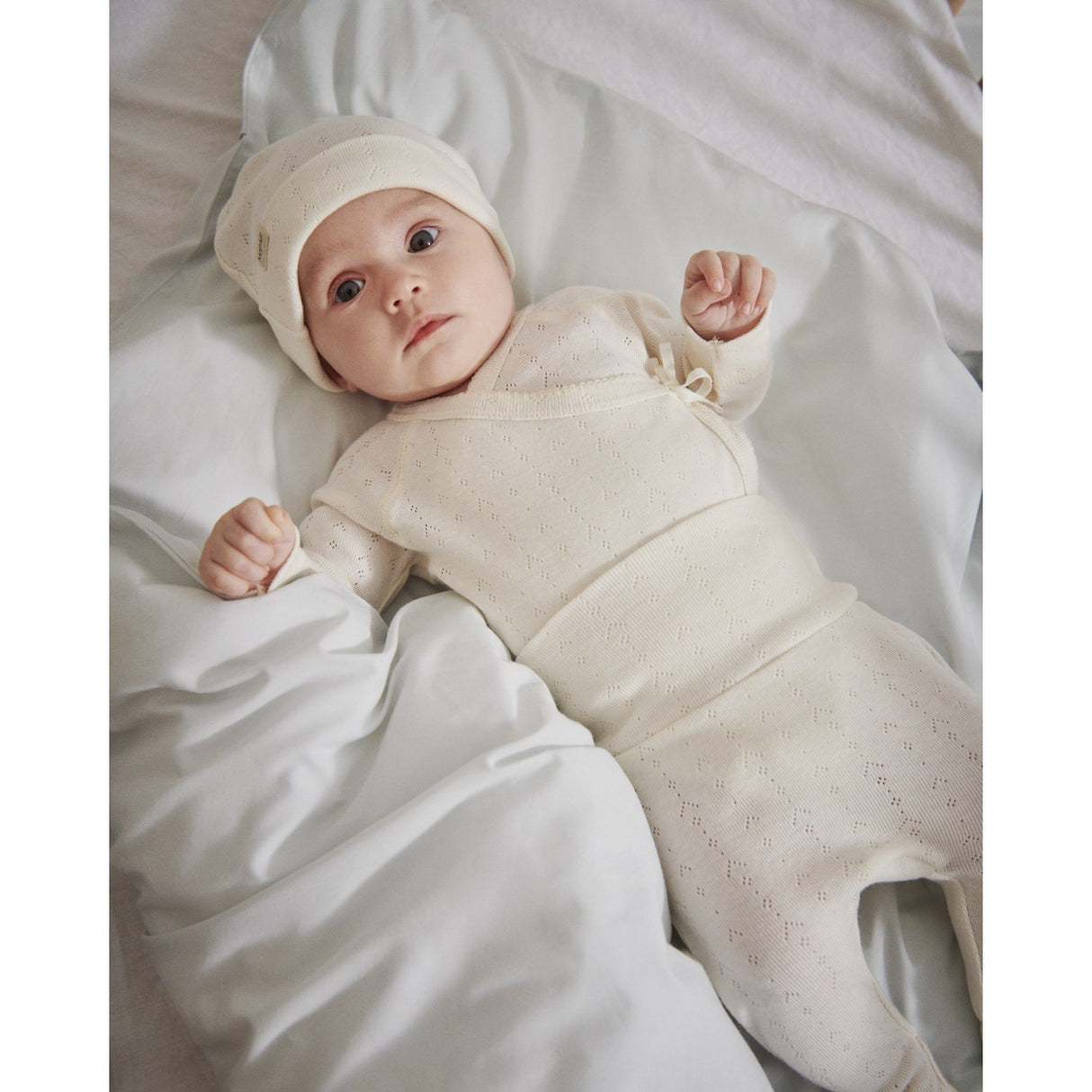 MarMar New Born Modal Pointelle Flour White Belita Body