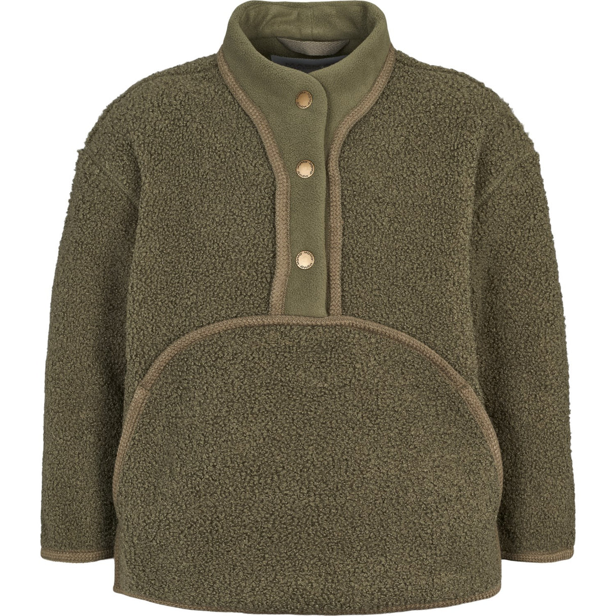 MarMar Bonded Teddy Olive Leaf Joy Fleece Jakke