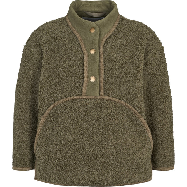 MarMar Bonded Teddy Olive Leaf Joy Fleece Jakke