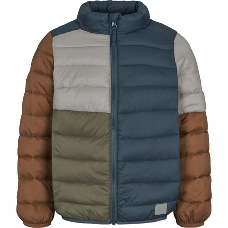 MarMar Vegan Puffer Shaded Blue Block Owe Jakke