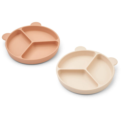 LieWood Tuscany Rose / Apple Blossom Stacy Divider Suction Plate 2-Pack