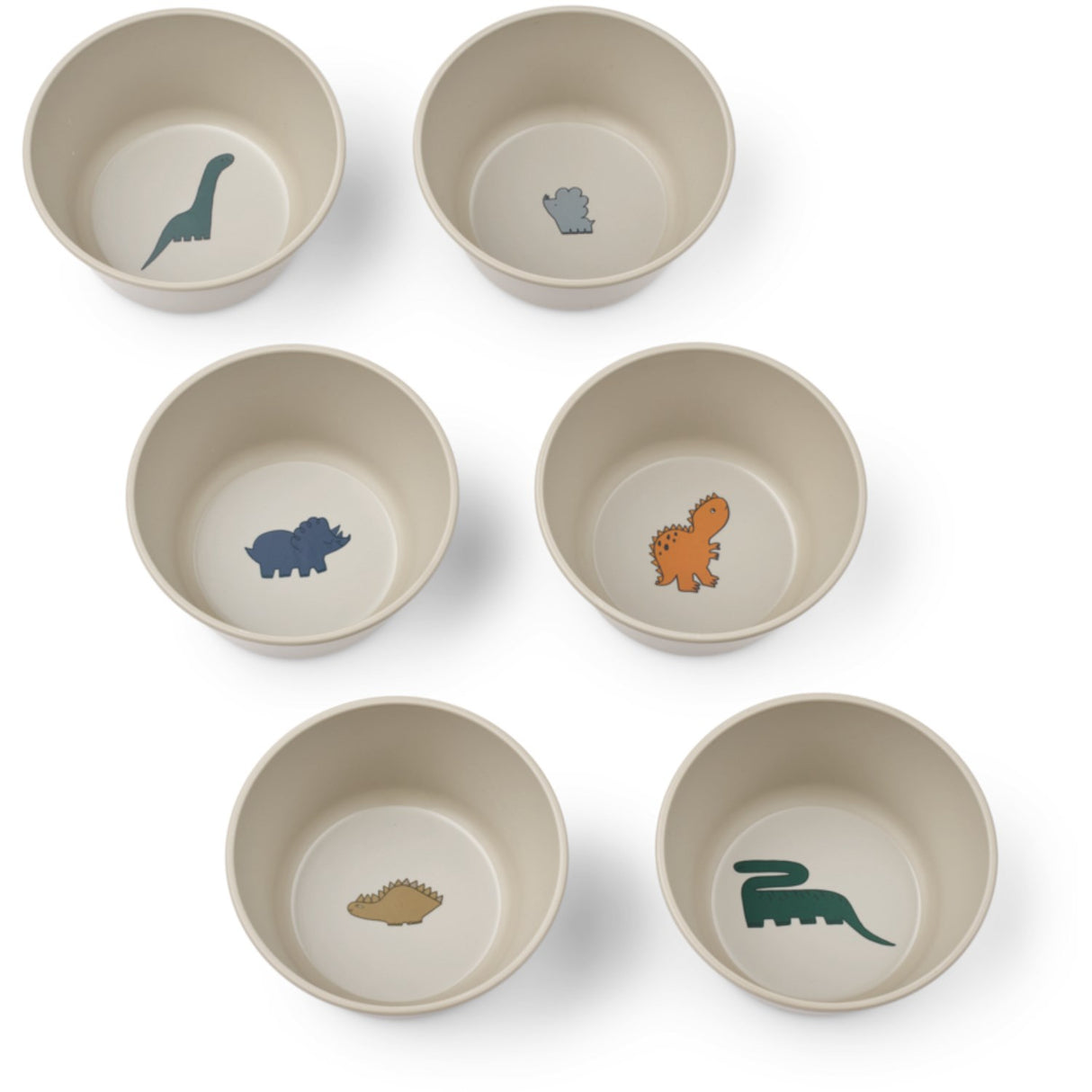 LieWood Dinosaurs / Mist Cees Bowl 6-Pack