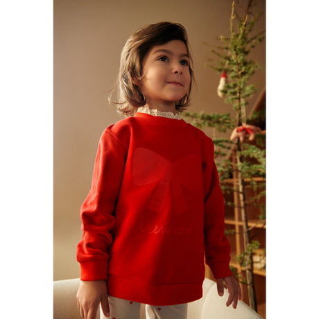 LIEWOOD Holiday Bow Dark Red / Apple Red Rakel Sweatshirt