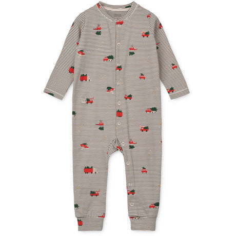 LIEWOOD Holiday Vehicles / Stripe Navy Birk Printed Pyjamas Natdragt