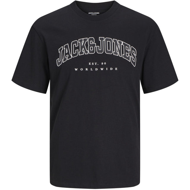 Jack & Jones Junior Black Caleb Varsity T-Shirt O-Neck Noos